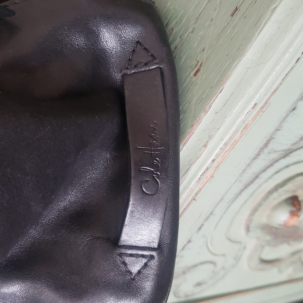 Cole Haan Black Leather Shoulder Tote Bag - Picture 3 of 7